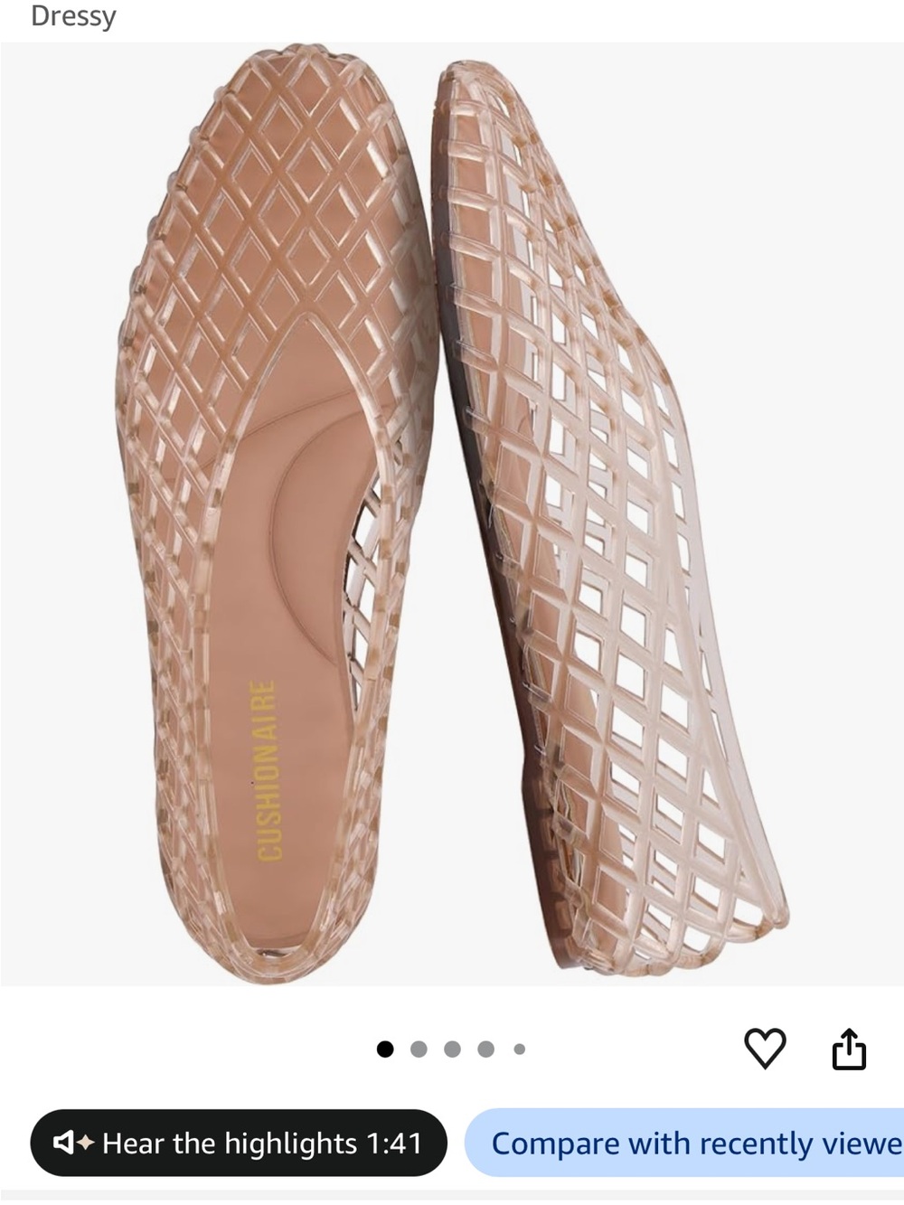 Cushionaire Nude Lattice Slip-On Flats